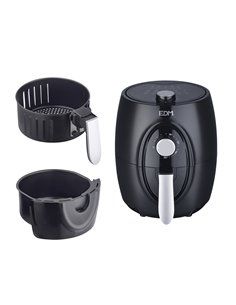 Freidora de aire 3,6l 1400w con cesta edm. temporizador hasta 60 minutos. temperatura de 80 a 200°c. incluye cesta de 2,6l de ca 2