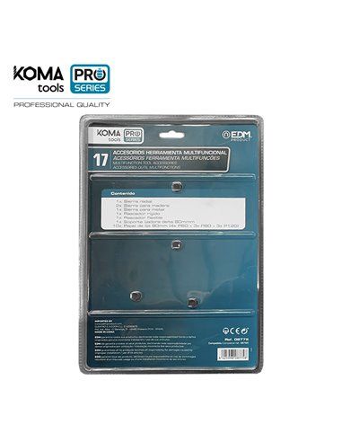 KIT17 ACCESORIOS PARA HERRAMIENTA MULTIFUNCIONAL 08765 KOMA TOOLS PRO SERIES BATTERY