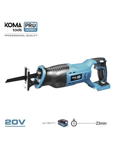 SIERRA DE SABLE 20V (SIN BATERIA Y CARGADOR) 8,5x44x15.5cm KOMA TOOLS PRO SERIES BATTERY