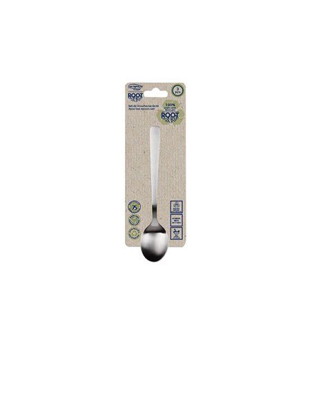SET 3uds. CUCHARILLA ACERO INOX RECICLADO MATE ROOT SG7773 SAN IGNACIO
