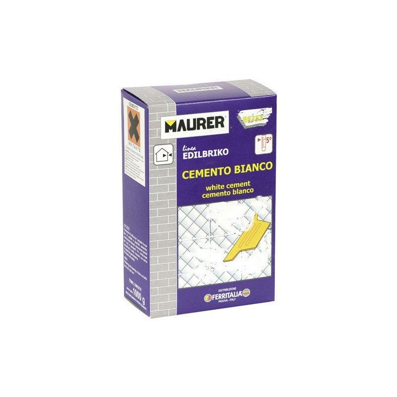 Edil Maurer Cimento Branco (Caixa 1 kg.)