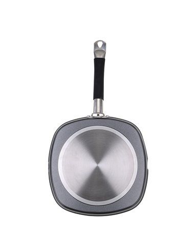 Asador 28x28x4,5cm de aluminio forjado home edition bgmp-3287-bk masterpro. herramienta culinaria especialmente diseñada para fa