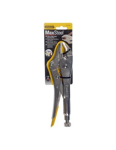 MORDAZA BLOQUEABLE MAXSTEEL® BOCA CURVA 225mm 0-84-809 STANLEY