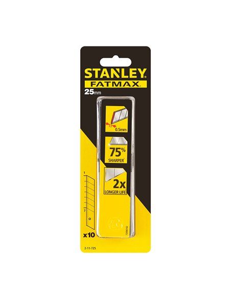 Lâminas de corte 25mm 10 lâminas 2-11-725 Stanley