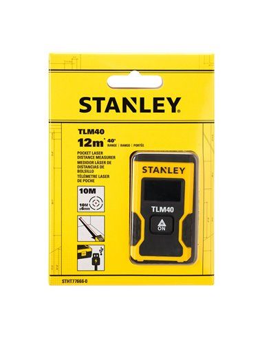 MEDIDOR LÁSER 12M DE BOLSILLO - TML40. SOLO DISTANCIAS STHT77666-0 STANLEY