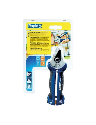 Tenaza para cercas fp20 23468000 rapid. la fp20 tiene una empuñadura ergonómica y se puede cargar con grapas anilladas vr16 o vr