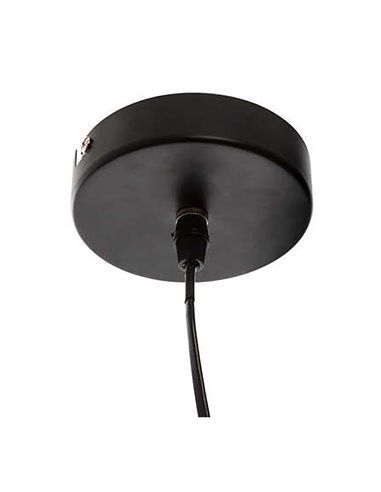 LAMPARA DE TECHO NEGRA Ø15x19cm E14 BOMBILLA NO INCLUIDA