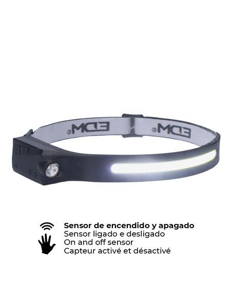 Farol com sensor led cob 8w 280lm/100lm + spot led 3w 90lm/40lm EDM