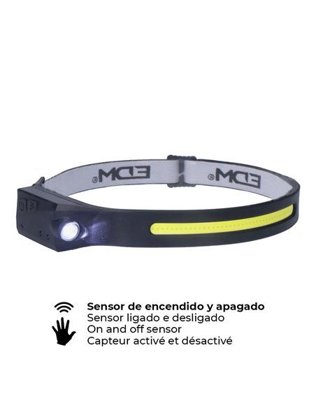 Farol com sensor led cob 8w 280lm/100lm + spot led 3w 90lm/40lm EDM