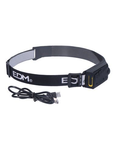 Farol com sensor led cob 8w 280lm/100lm + spot led 3w 90lm/40lm EDM