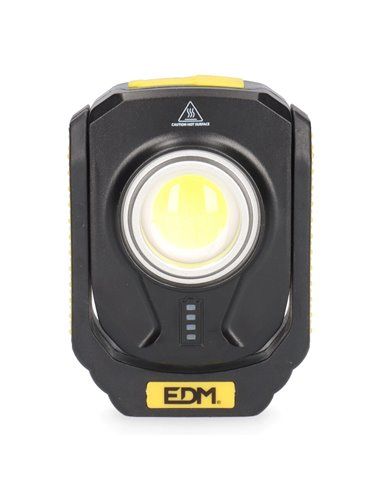Linterna 1 led 10w 900lm compact recargable. base magnetica. edm