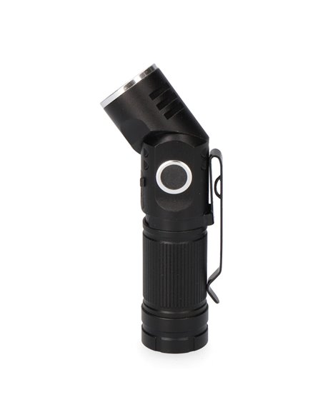 Mini lanterna 1 led cabeça endereçável recarregável 8w 450lm EDM