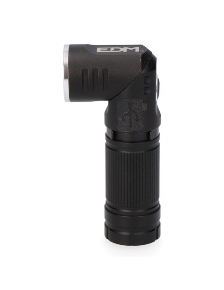 Mini lanterna 1 led cabeça endereçável recarregável 8w 450lm EDM