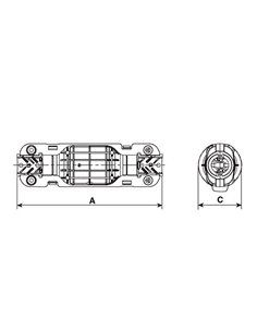 Caja conexión ip68 5650/3 paguri 2 salidas 3 polos. caja de conexión provista de regleta de 3x2.5mm2 y gel aislante en su interi 2