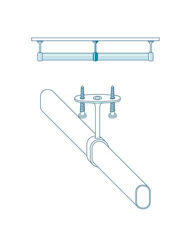 SOPORTE ARMARIO CENTRAL OVALADO CROMADO STOR PLANET