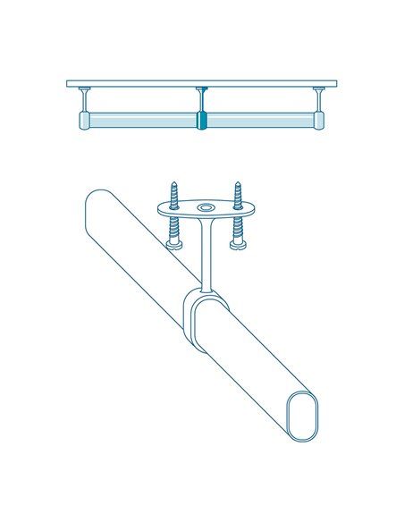 SOPORTE ARMARIO CENTRAL OVALADO CROMADO STOR PLANET