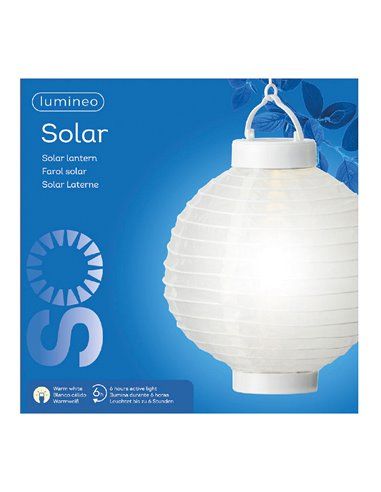 LAMPARA SOLAR BLANCA Ø20x23cm