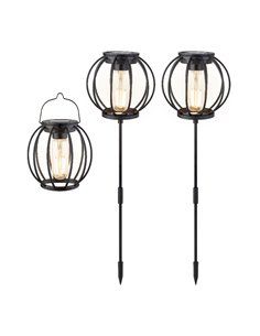 SET 3 LUCES SOLARES DE JARDÍN Ø13x43CM 3L 2