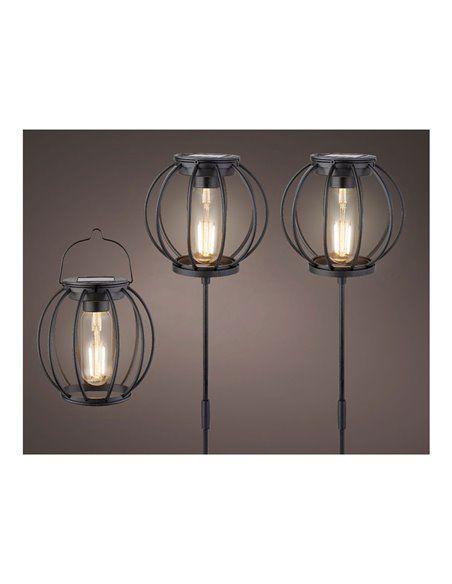 SET 3 LUCES SOLARES DE JARDÍN Ø13x43CM 3L