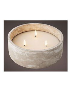 Vela a pilhas interna & exterior 28x8cm 3 LEDs Lumineo Flame Effect 2