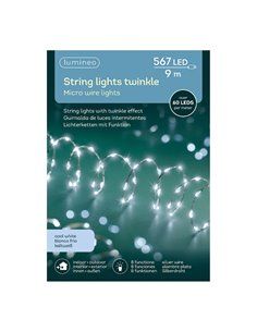 GUIRNALDA MICRO LED EXTRA DENSE LUZ FRIA PARPADEANTE 900CM 567L CABLE PLATA 2