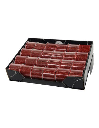 LAZO CON PURPURINA ROJO 270X6,3CM