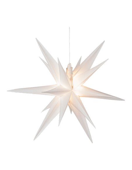 Estrela Branca Iluminada ø40x40cm 6 LEDs
