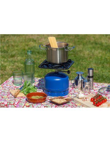 Fogón camping pop classic black hobc0002 butsir. color negro. para bombonas azules. medidas: 26,5x26,5x5,5cm. peso: 1,55kg