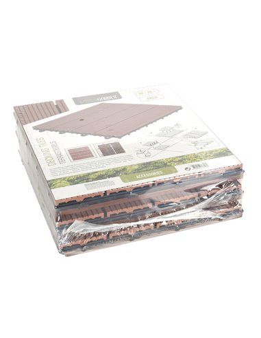 Kit de 6 telhas de PVC 30x30cm para terraço