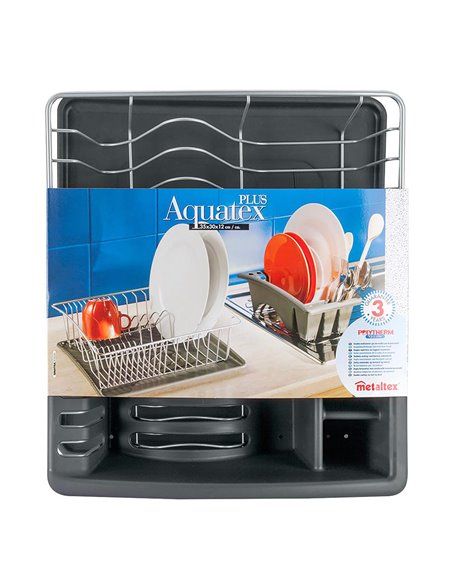 ESCURREPLATOS CON BANDEJA EXTRAIBLE 35X30X11CM