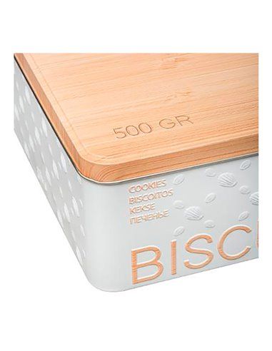 CAJA METALICA PARA GALLETAS 500GR MOD.SCANDI NATURE