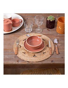 INDIVIDUAL DE YUTE CALADO DIAM.38CM 2