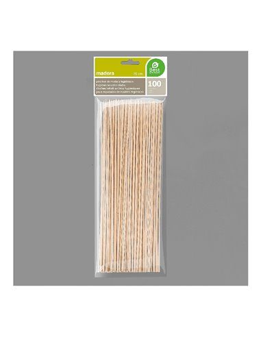BLISTER 100 PINCHOS DE MADERA HIGIENICO DE 250x2mm
