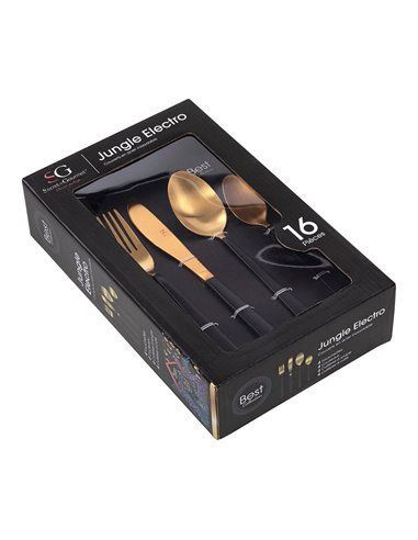 CUBERTERIA 16 PIEZAS JUNGLE EDITION