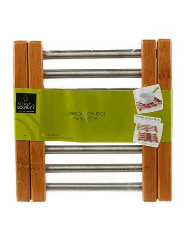 SALVA MANTELES EXTENSIBLE DE BAMBU E INOX