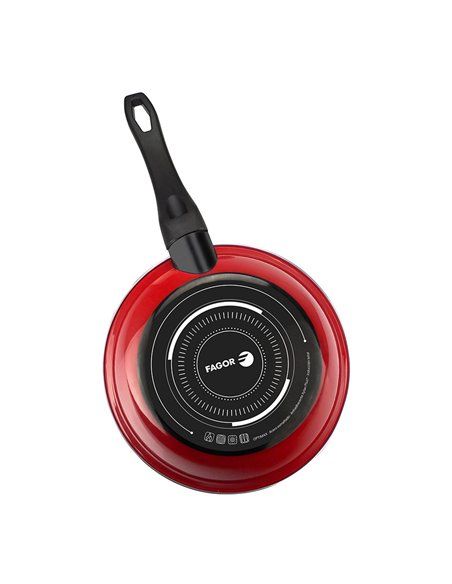 Frigideira Optimax Ø20+24+28cm Aço Esmaltado 1.5mm Fagor