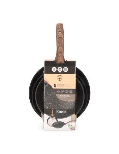 Conjunto de 3 Panelas Antiaderentes "Eneas Series" Cozinha Gourmet
