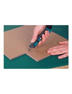 Cúter de cuchillas separables estándar de 18mm cúter de plástico con guía metálica carcasa de plástico ergonómica y resistente c 2