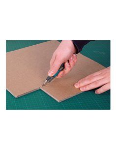 Cúter de cuchillas separables estándar de 9mm cúter de plástico con guía metálica carcasa de plástico ergonómica y resistente co 2