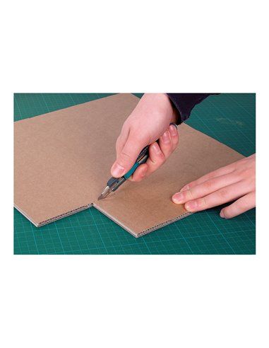 Cúter de cuchillas separables estándar de 9mm cúter de plástico con guía metálica carcasa de plástico ergonómica y resistente co