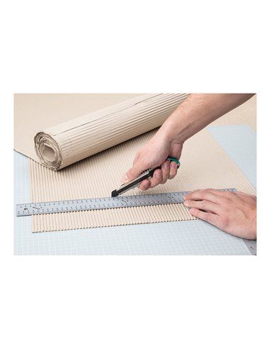 Cúter de cuchillas separables metálico de 18mm con cuchilla negra "profi-sharp" para cortar con precisión materiales sólidos car