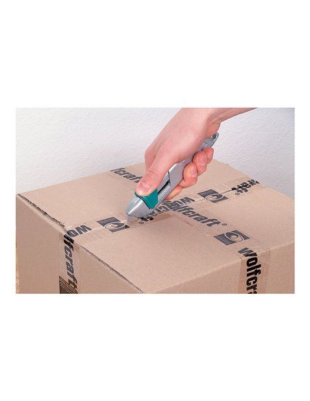 Cúter de seguridad de metal con cuchilla trapezoidal cúter con cuchilla trapezoidal con función de seguridad carcasa de metal co