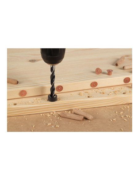 Juego de topes de profundidad para brocas para madera de 3 pzas. para limitar la profundidad de perforación piezas en el juego: 