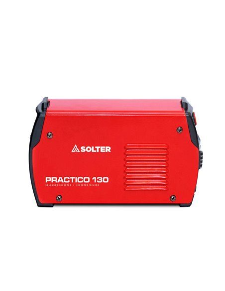 Inverter practico 130 solter soldador inverter de 130amp al 40%, completo con accesorios soldadura, maletín de aluminio, cepillo