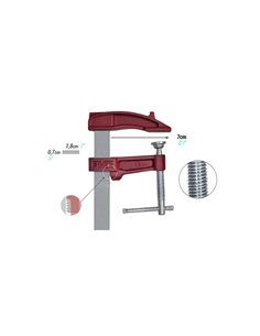Aprieto piher m-20cm ref. 01020. aprieto modelo m alcance 7cm. llanta 18x7 mm. llanta de acero calibrada. fuerza máxima 4000n. f 2