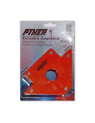Escuadra magnética q1 piher ref. 29003. chapas de acero de 1,5 mm. de espesor. pintura epoxy naranja ral2002,protector exterior 
