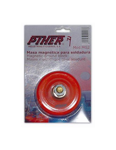 Masa magnética mg1 piher ref. 29006. masa magnética para soldadura. pieza de contacto enteramente de latón. uso industrial. imán