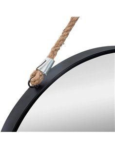 ESPEJO REDONDO NEGRO CON CUERDA DIAM.38CM 2