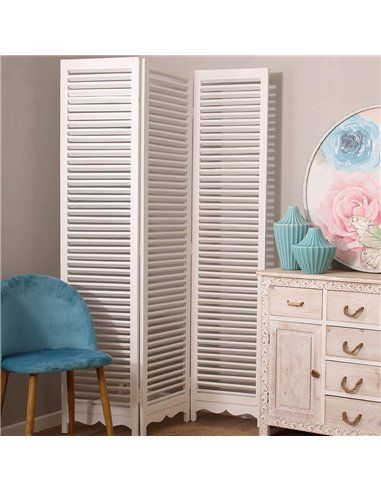 BIOMBO MADERA BLANCA 170X119CM