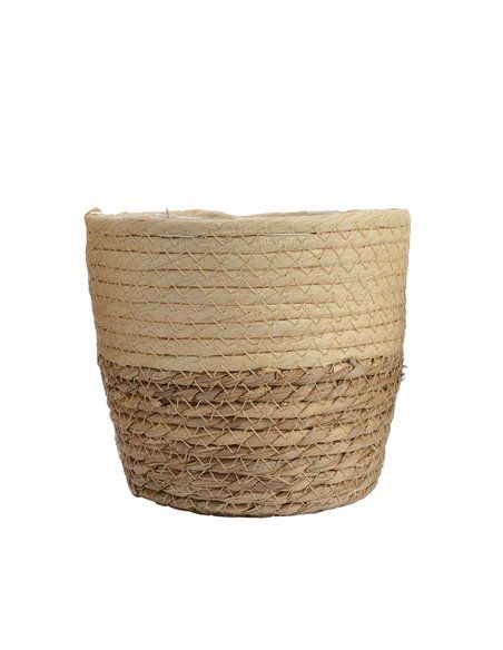 CONJUNTO DE 3 CESTOS DE YUTE Ø20 20X20X17CM